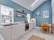 Kitchen at Eider Self-catering Cottage in Warren Mill, Northumberland, UK